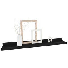 vidaXL Seinähyllyt 4 kpl musta 60x9x3 cm hinta ja tiedot | Hyllyt | hobbyhall.fi