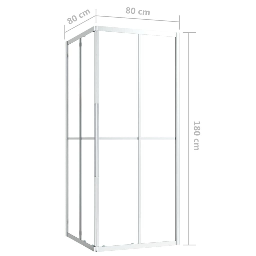 vidaXL Suihkukaappi ESG 80x80x180 cm hinta ja tiedot | Suihkukaapit ja suihkunurkat | hobbyhall.fi