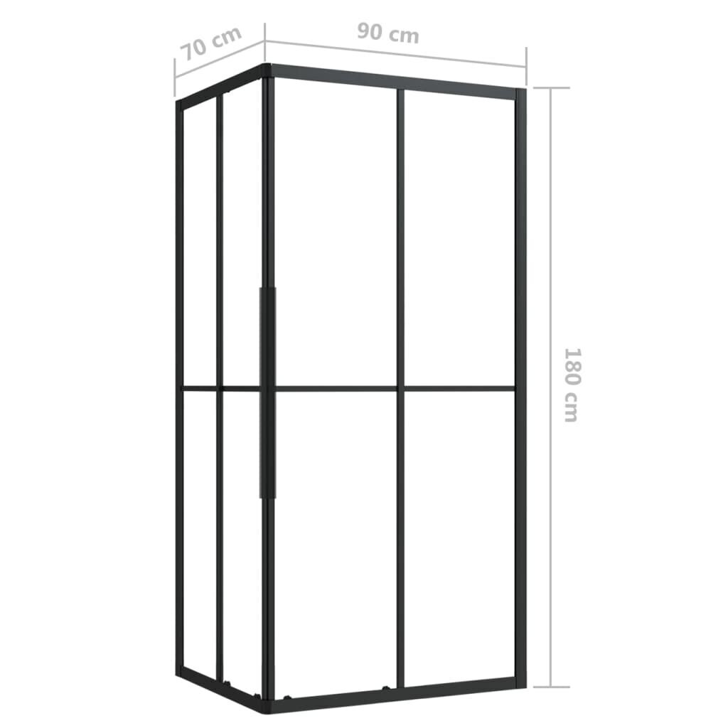 vidaXL Suihkukaappi ESG 90x70x180 cm hinta ja tiedot | Suihkukaapit ja suihkunurkat | hobbyhall.fi