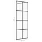 vidaXL Walk-in suihkun seinäke kirkas ESG-lasi 80x195 cm musta hinta ja tiedot | Suihkuseinät ja -ovet | hobbyhall.fi