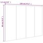 vidaXL Sängynpääty korkeakiilto valkoinen 120x1,5x80 cm tekninen puu hinta ja tiedot | Sängyt | hobbyhall.fi