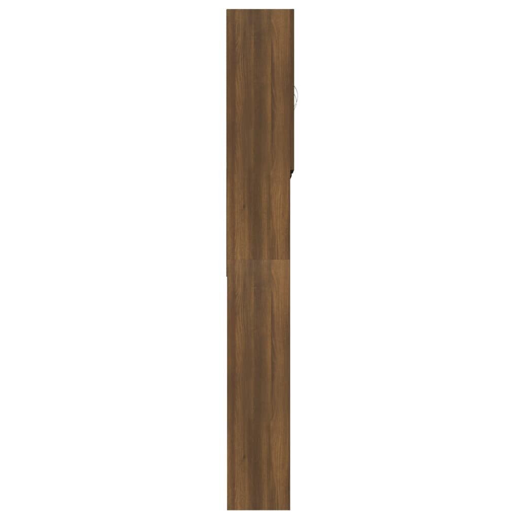 vidaXL Pesukonekaappi ruskea tammi 64x25,5x190 cm hinta ja tiedot | Kylpyhuonekaapit | hobbyhall.fi