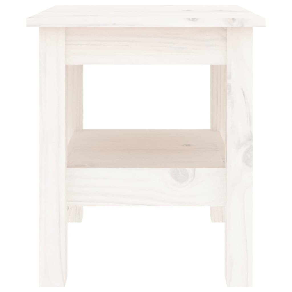 vidaXL Sohvapöytä valkoinen 35x35x40 cm täysi mänty hinta ja tiedot | Sohvapöydät | hobbyhall.fi