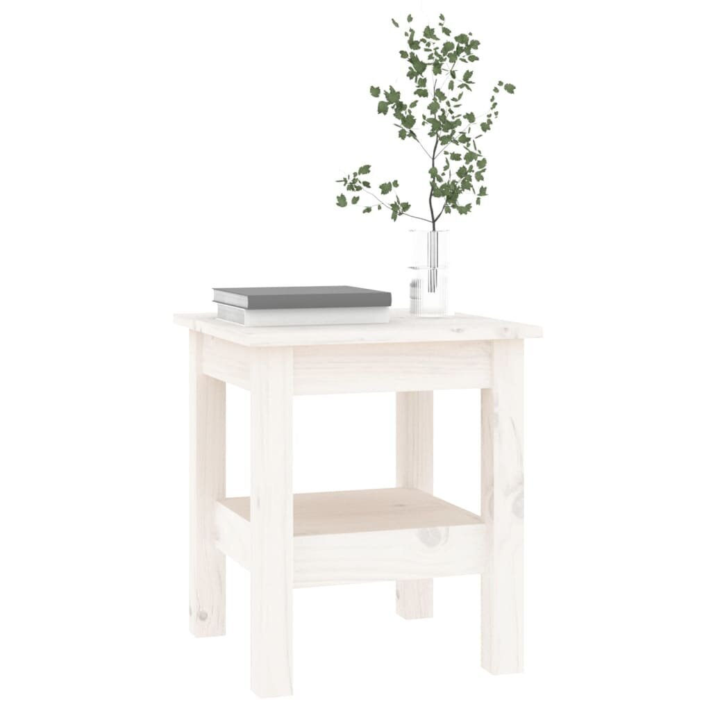 vidaXL Sohvapöytä valkoinen 35x35x40 cm täysi mänty hinta ja tiedot | Sohvapöydät | hobbyhall.fi