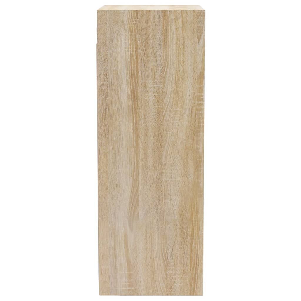 vidaXL Seinäkaappi Sonoma-tammi 34,5x32,5x90 cm tekninen puu hinta ja tiedot | Olohuoneen kaapit ja lipastot | hobbyhall.fi