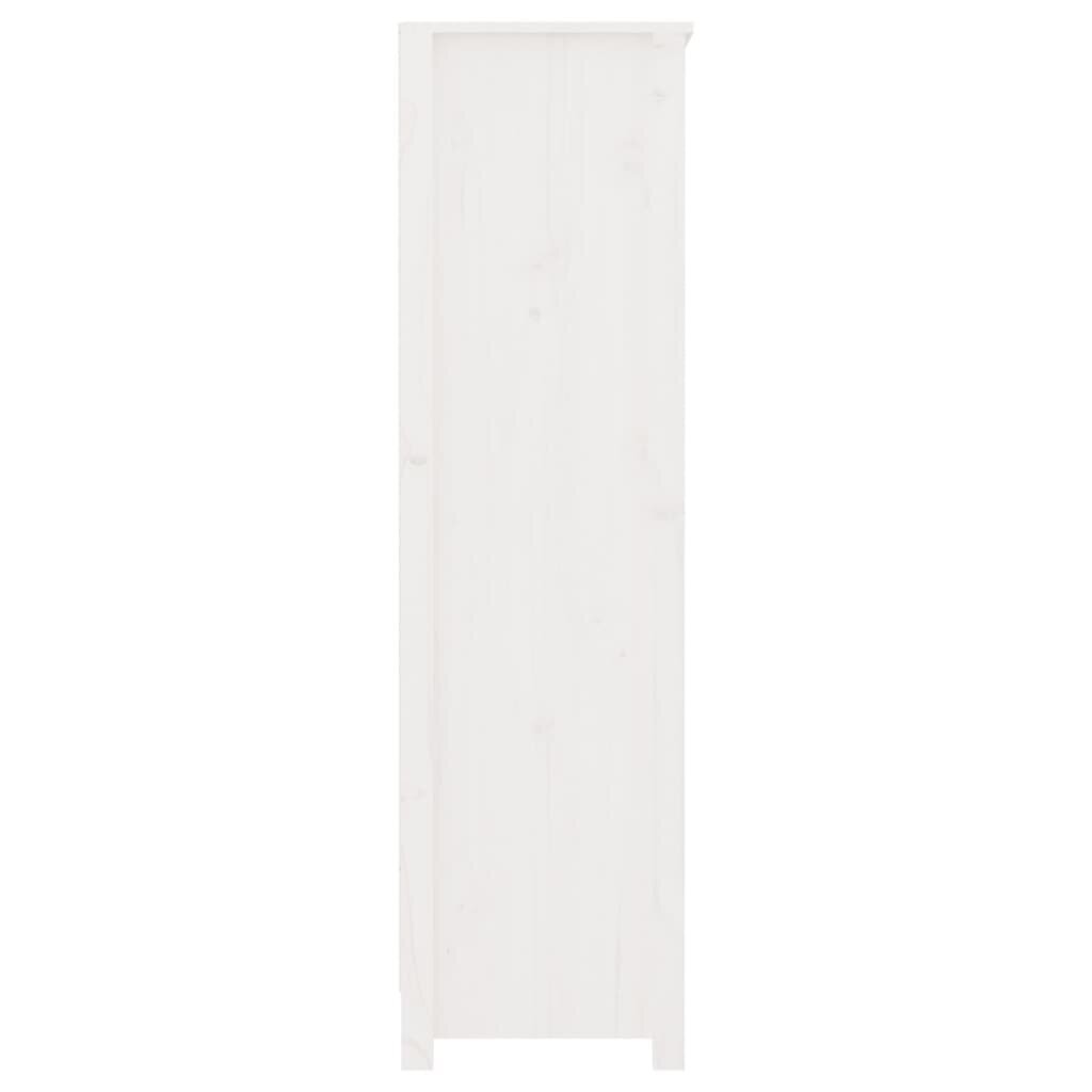 vidaXL Kirjahylly valkoinen 80x35x126 cm täysi mänty hinta ja tiedot | Kaapit | hobbyhall.fi