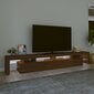 vidaXL TV-taso LED-valoilla ruskea tammi 260x36,5x40 cm hinta ja tiedot | TV-tasot | hobbyhall.fi