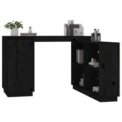 vidaXL Työpöytä musta 110x50x75 cm täysi mänty hinta ja tiedot | Tietokonepöydät ja työpöydät | hobbyhall.fi