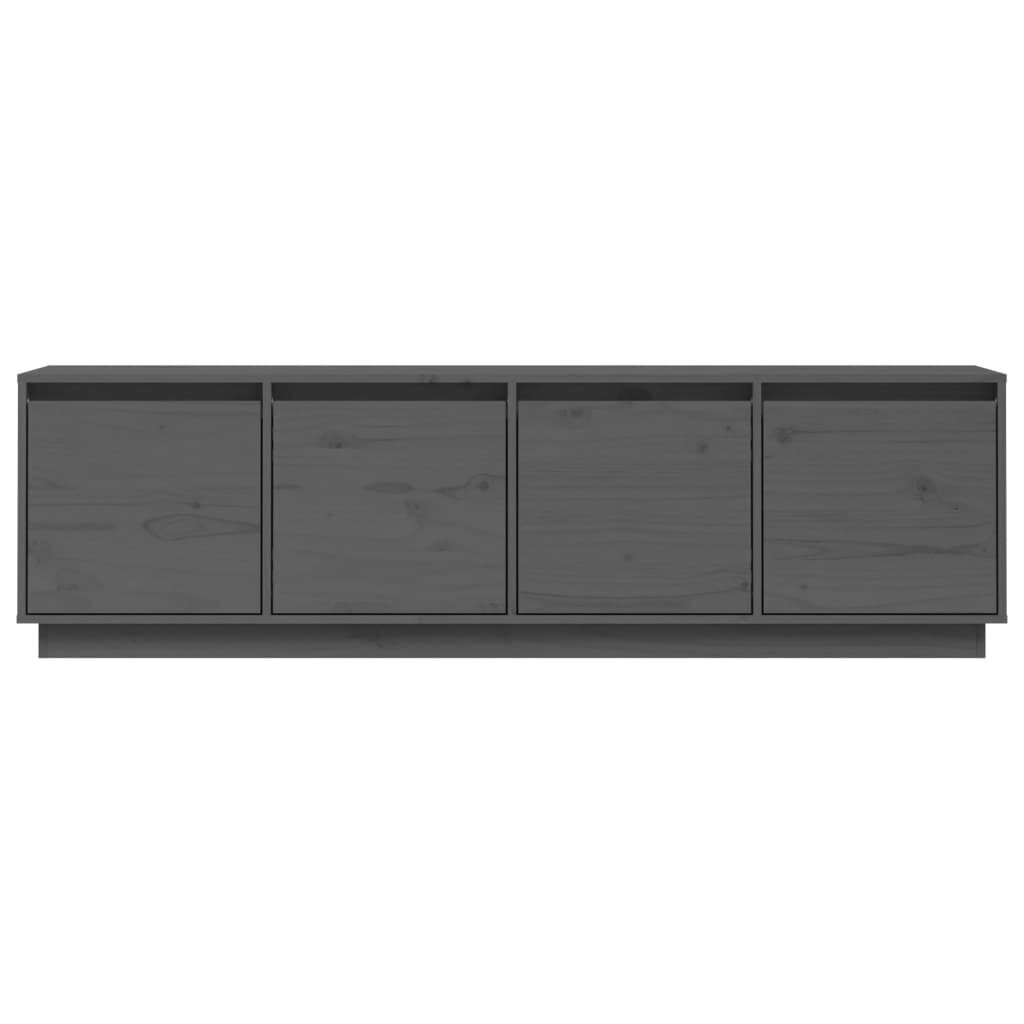 vidaXL TV-taso harmaa 156x37x45 cm täysi mänty hinta ja tiedot | TV-tasot | hobbyhall.fi