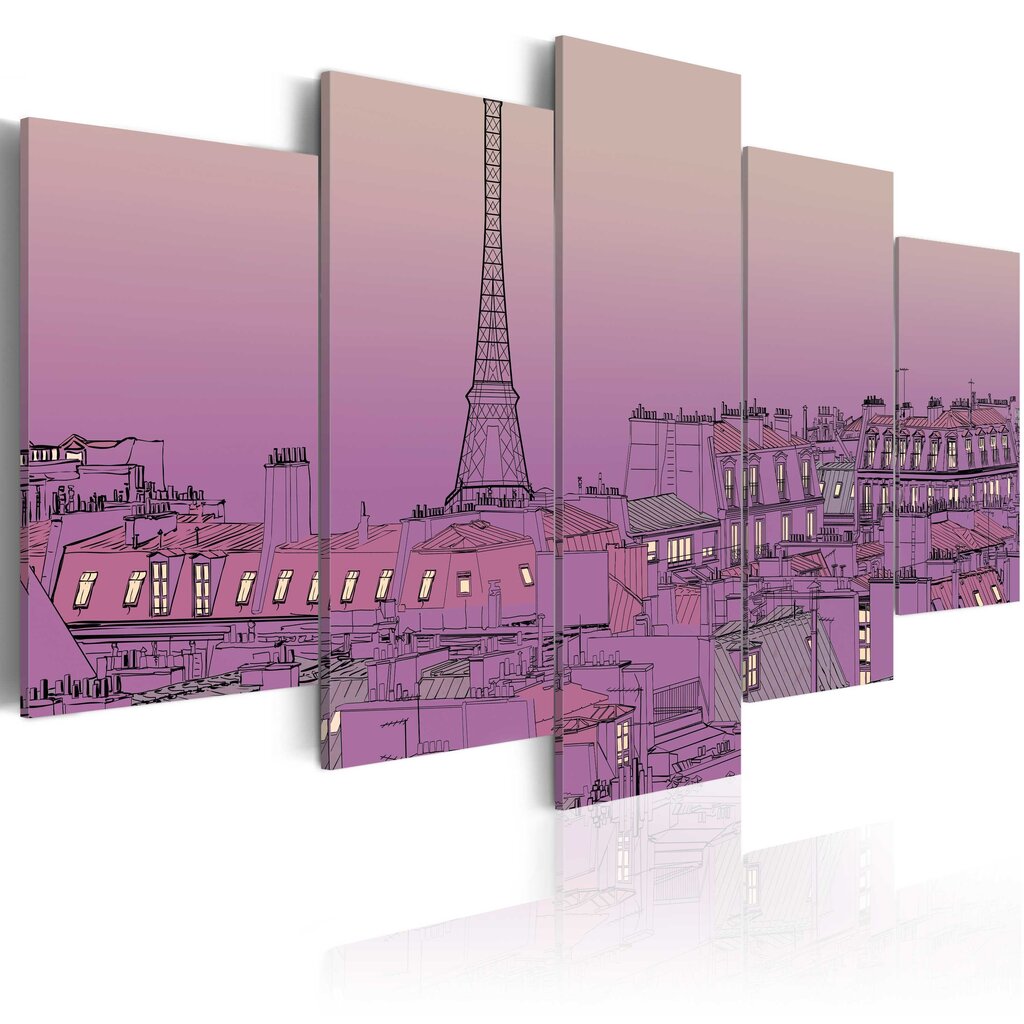 Kuva - Lavender sunrise over Paris hinta ja tiedot | Taulut | hobbyhall.fi