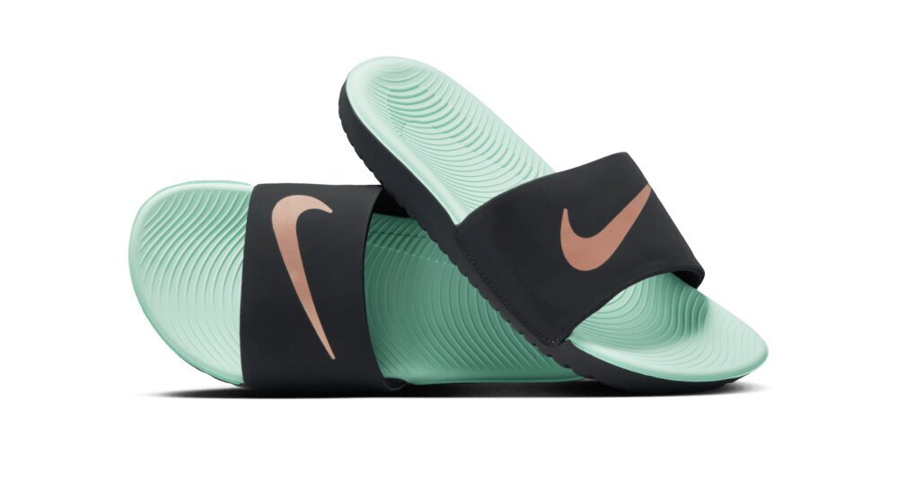 Varvastossut Nike KAwa Slide, musta-minttu hinta ja tiedot | Naisten sandaalit ja tossut | hobbyhall.fi