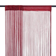 vidaXL String-verhot 2 kpl 100x250 cm Viininpunainen hinta ja tiedot | Verhot | hobbyhall.fi