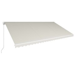 vidaXL Manuaalisesti sisäänkelattava markiisi 600x300 cm kerma hinta ja tiedot | Aurinkovarjot ja markiisit | hobbyhall.fi