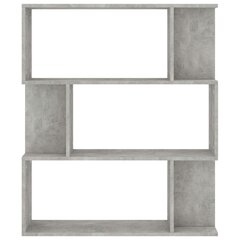 vidaXL Kirjahylly/tilanjakaja betoninharmaa 80x24x96 cm lastulevy hinta ja tiedot | Hyllyt | hobbyhall.fi