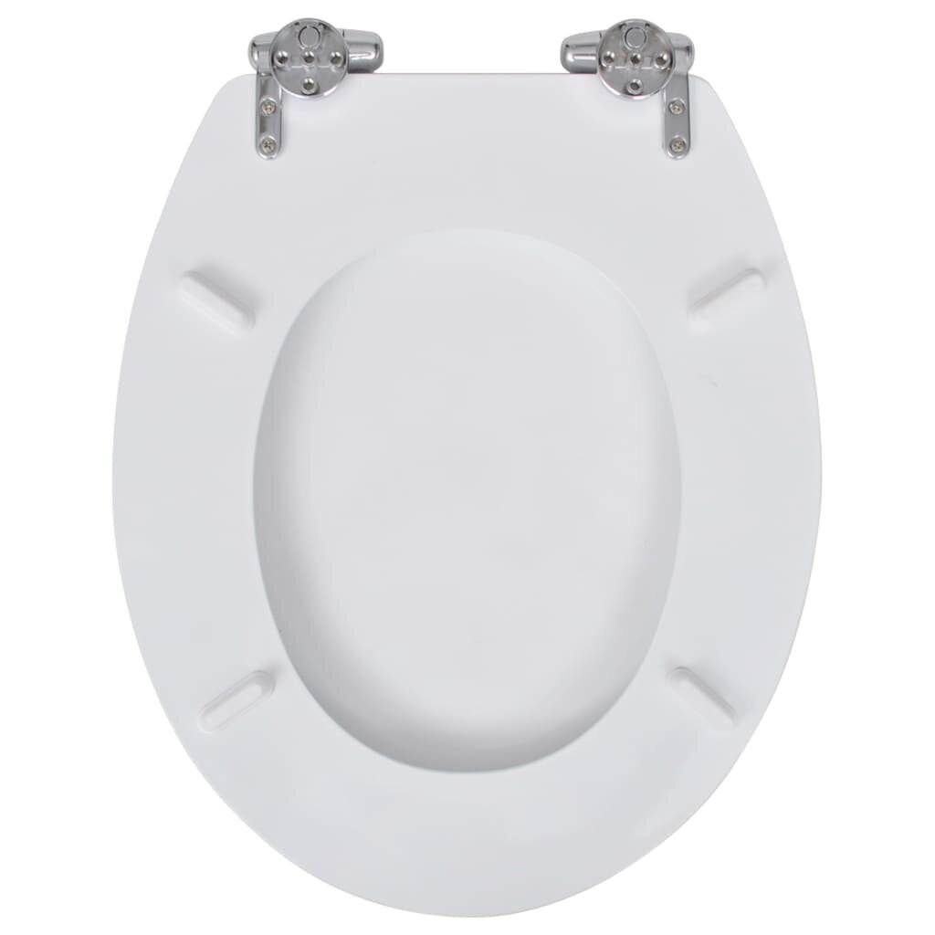 vidaXL WC-istuimet soft-close kansilla 2 kpl MDF valkoinen hinta ja tiedot | WC-istuimen lisätarvikkeet | hobbyhall.fi