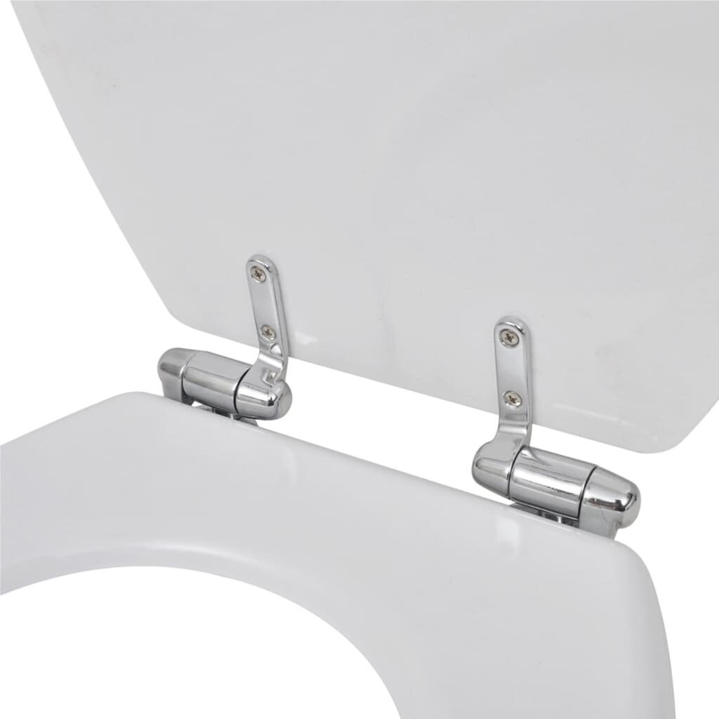 vidaXL WC-istuimet soft-close kansilla 2 kpl MDF valkoinen hinta ja tiedot | WC-istuimen lisätarvikkeet | hobbyhall.fi