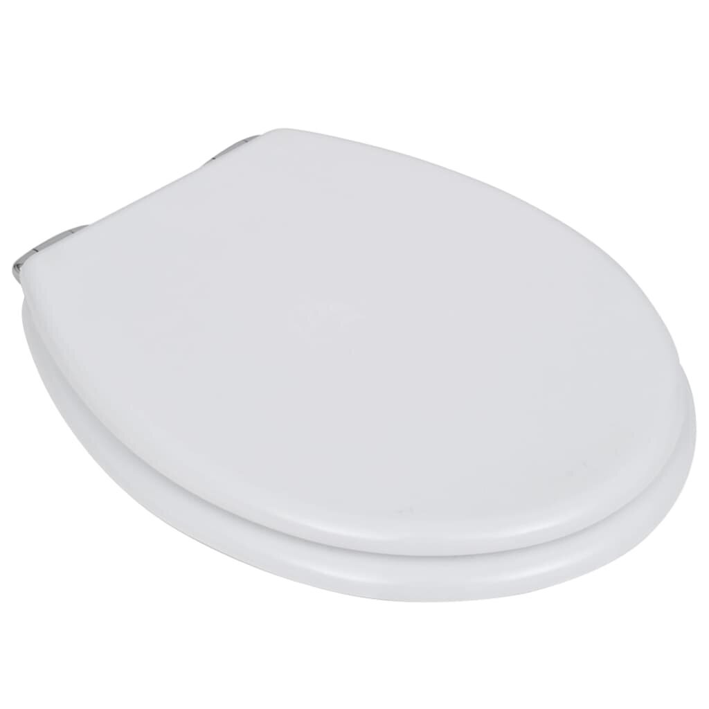 vidaXL WC-istuimet soft-close kansilla 2 kpl MDF valkoinen hinta ja tiedot | WC-istuimen lisätarvikkeet | hobbyhall.fi