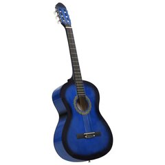 vidaXL Klassinen kitara aloittelijan sarja laukulla sininen 4/4 39" hinta ja tiedot | Kitarat | hobbyhall.fi