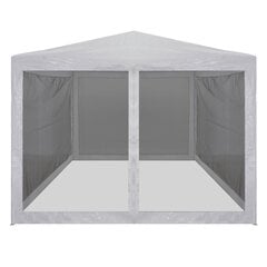 vidaXL Juhlateltta 4 verkkosivuseinää 4x3 m hinta ja tiedot | Puutarhapaviljongit | hobbyhall.fi