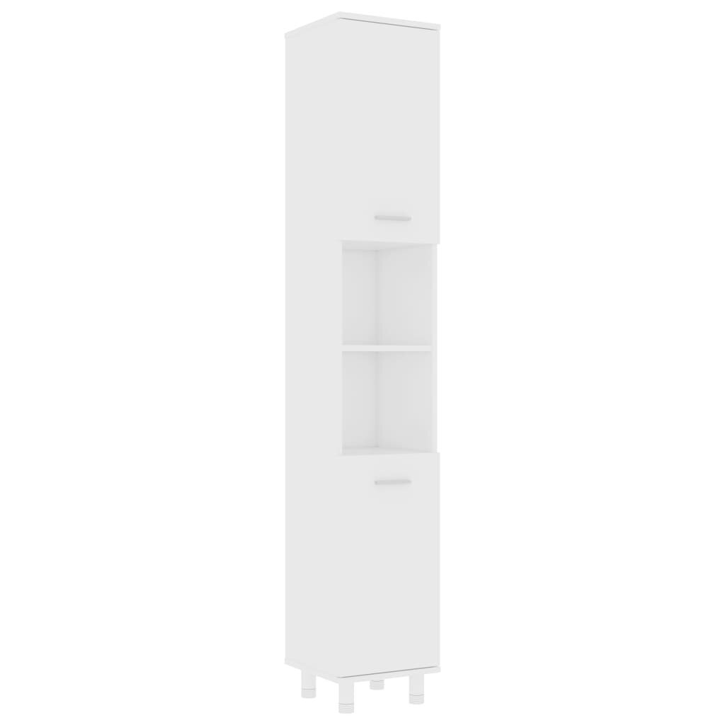 vidaXL Kylpyhuonekaappi valkoinen 30x30x179 cm lastulevy hinta ja tiedot | Kylpyhuonekaapit | hobbyhall.fi