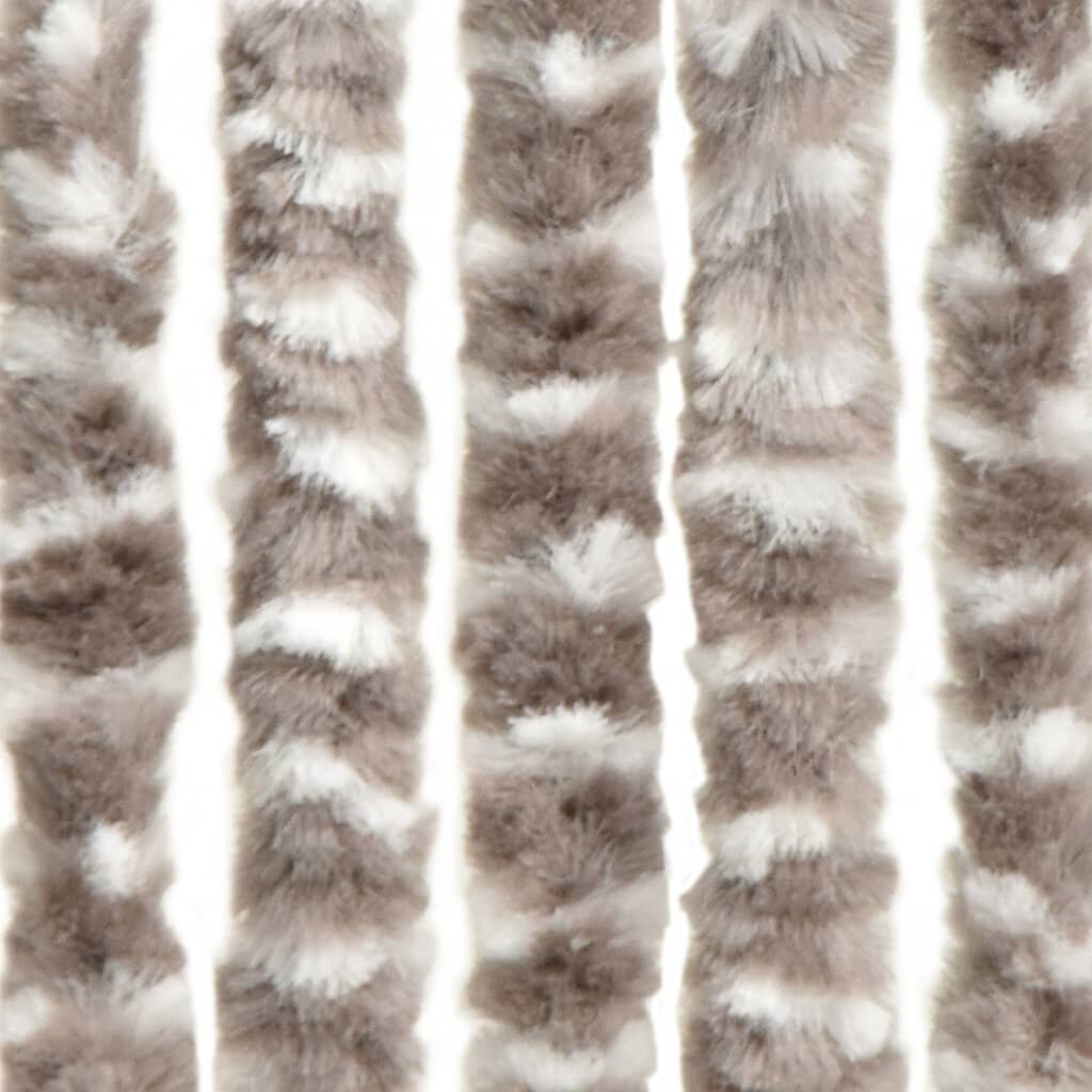 vidaXL Hyönteisverho harmaanruskea ja valkoinen 100x220 cm Chenille hinta ja tiedot | Hyttysverkot | hobbyhall.fi