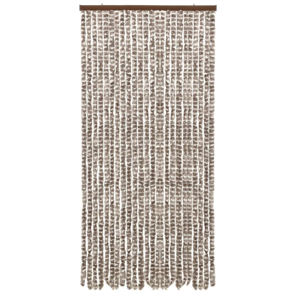 vidaXL Hyönteisverho harmaanruskea ja valkoinen 100x220 cm Chenille hinta ja tiedot | Hyttysverkot | hobbyhall.fi