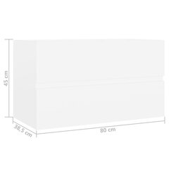 vidaXL Allaskaappi valkoinen 80x38,5x45 cm lastulevy hinta ja tiedot | Kylpyhuonekaapit | hobbyhall.fi