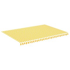 vidaXL Varakangas markiisiin keltainen ja valkoinen 5x3,5 m hinta ja tiedot | Aurinkovarjot ja markiisit | hobbyhall.fi