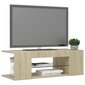 vidaXL TV-taso LED-valoilla Sonoma-tammi 90x39x30 cm hinta ja tiedot | TV-tasot | hobbyhall.fi