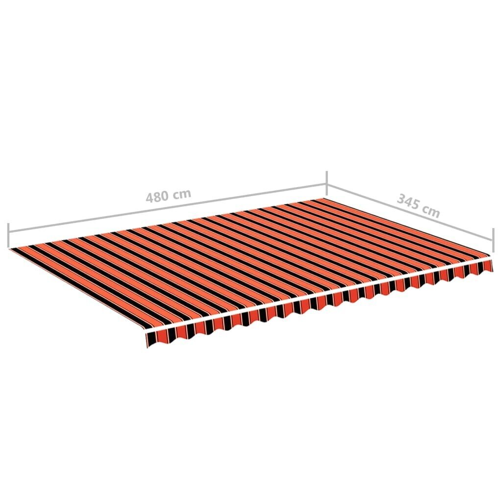 vidaXL Varakangas markiisiin oranssi ja ruskea 5x3,5 m hinta ja tiedot | Aurinkovarjot ja markiisit | hobbyhall.fi