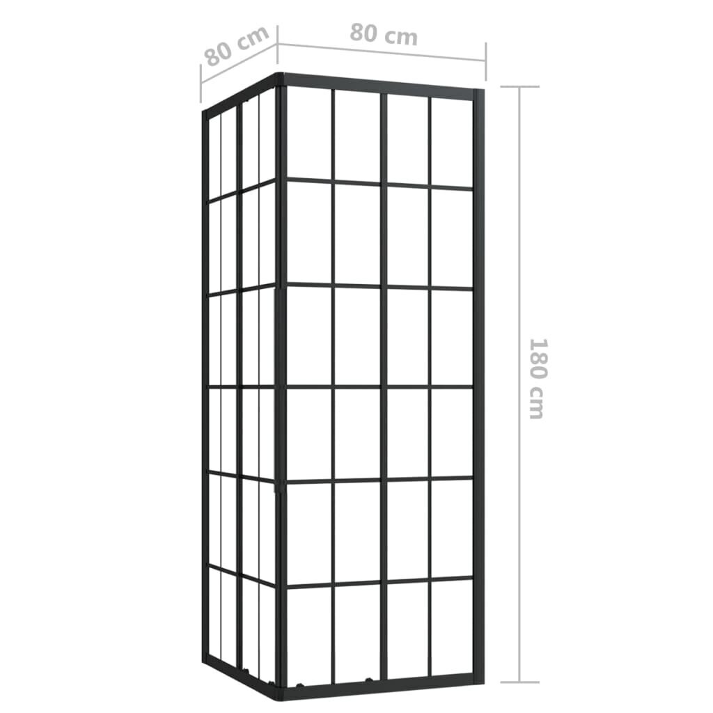 vidaXL Suihkukaappi ESG 80x80x180 cm hinta ja tiedot | Suihkukaapit ja suihkunurkat | hobbyhall.fi