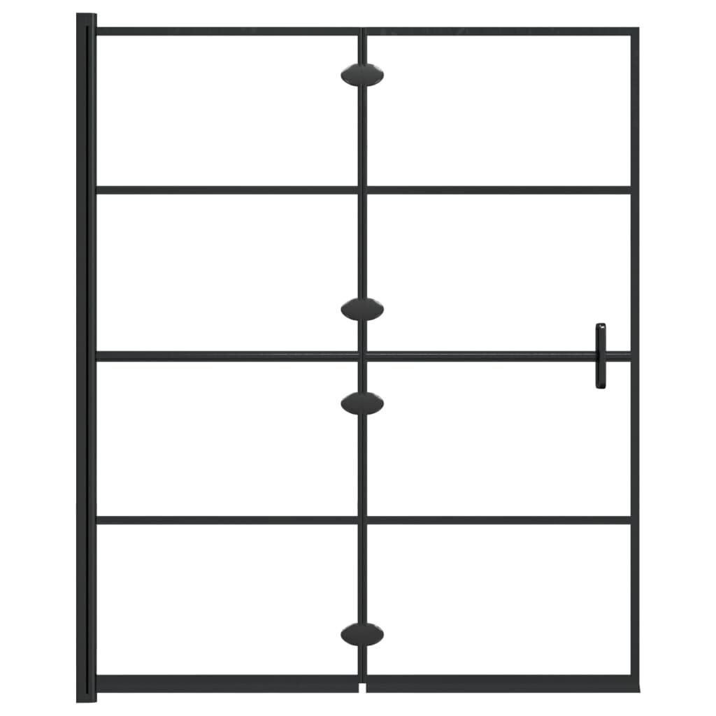 vidaXL Taittuva suihkuseinä ESG 120x140 cm musta hinta ja tiedot | Suihkuseinät ja -ovet | hobbyhall.fi