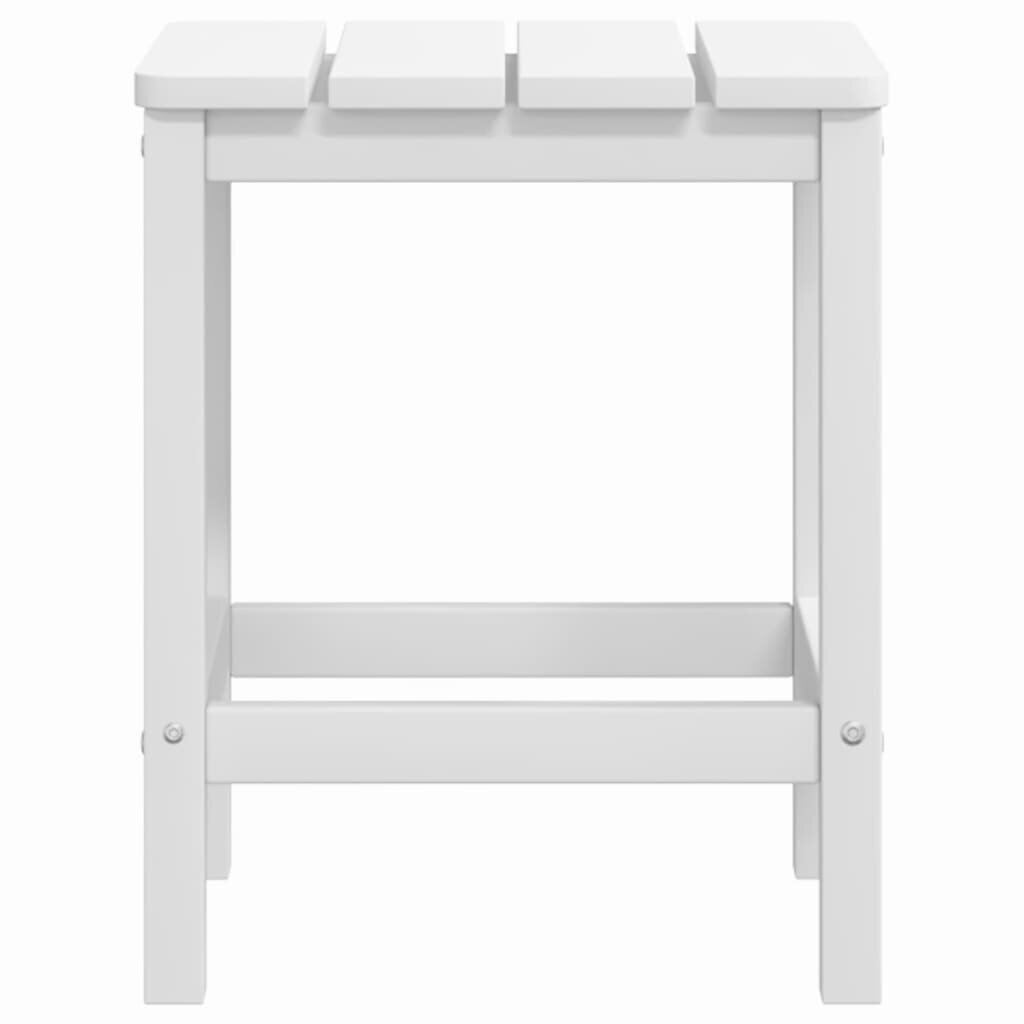 vidaXL Adirondack puutarhapöytä valkoinen 38x38x46 cm HDPE hinta ja tiedot | Puutarhapöydät | hobbyhall.fi