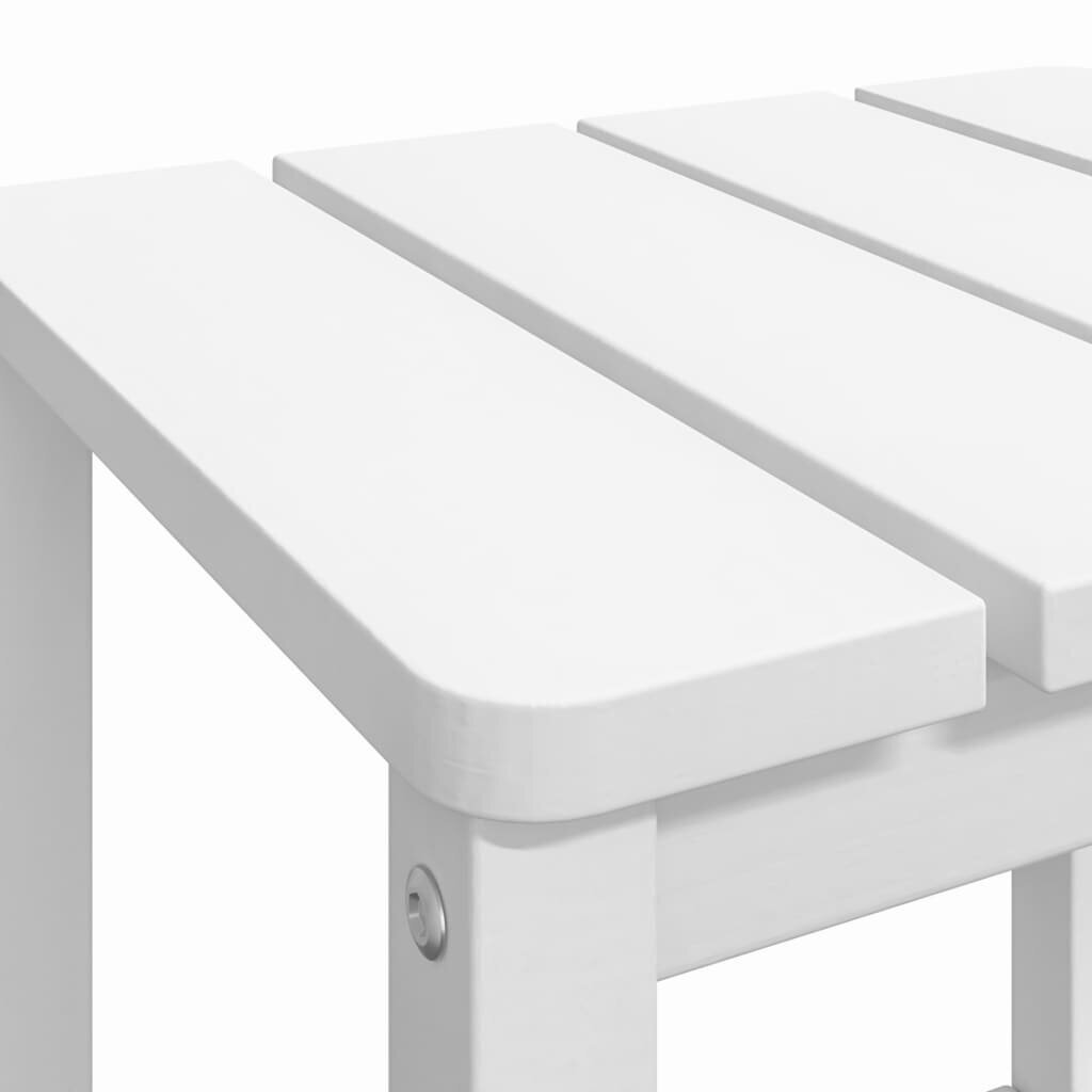 vidaXL Adirondack puutarhapöytä valkoinen 38x38x46 cm HDPE hinta ja tiedot | Puutarhapöydät | hobbyhall.fi