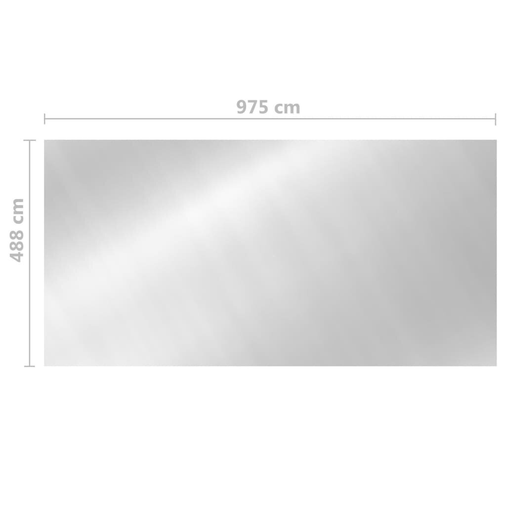 vidaXL Uima-altaan suoja hopea 975x488 cm PE hinta ja tiedot | Uima-allastarvikkeet | hobbyhall.fi