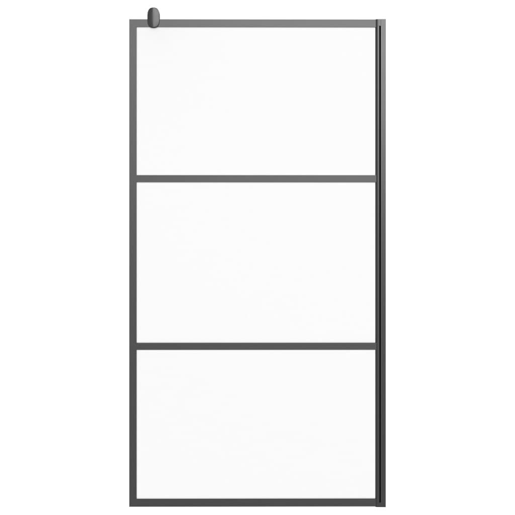 vidaXL Walk-in suihkuseinäke 100x195 cm huurrettu ESG-lasi musta hinta ja tiedot | Suihkuseinät ja -ovet | hobbyhall.fi