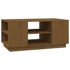 vidaXL Sohvapöytä hunajanruskea 90x49x40,5 cm täysi mänty hinta ja tiedot | Sohvapöydät | hobbyhall.fi