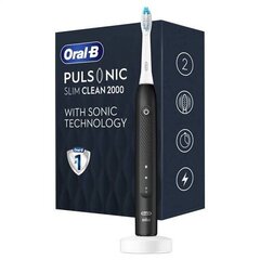 ORAL B Sonic hammasharja Pulsonic Slim Clean 2000 musta hinta ja tiedot | Sähköhammasharjat | hobbyhall.fi