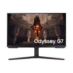 Samsung 70cm/28'' (3840x2160) Samsung Odyssey G7 S28BG700EP 16:9 1ms IPS 2xHDMI DisplayPort VESA Pivot UHD 144Hz Gaming Black hinta ja tiedot | Näytöt | hobbyhall.fi