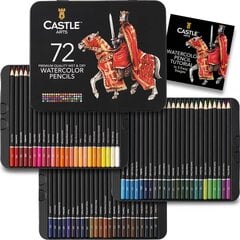 Castle Art Supplies 72 Watercolour Pencils hinta ja tiedot | Taide- ja askartelutarvikkeet | hobbyhall.fi