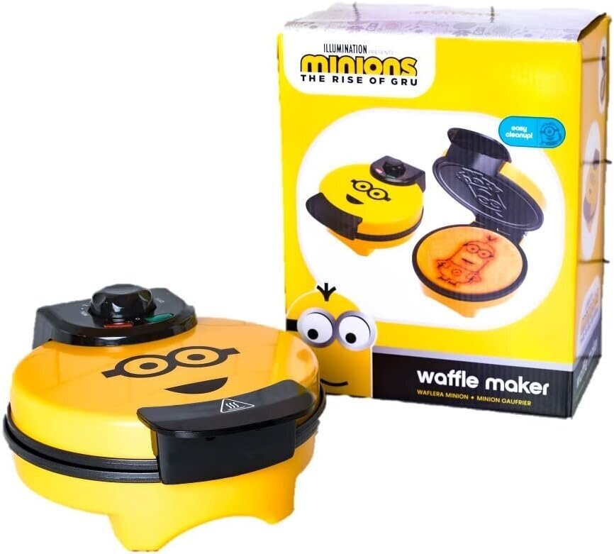 Uncanny Brand Minions Waffle Maker hinta ja tiedot | Vohveliraudat | hobbyhall.fi