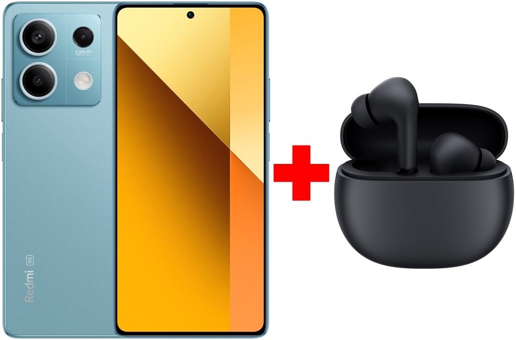 Xiaomi Redmi Note 13 5G 6/128GB Ocean Teal + Xiaomi Redmi Buds 4 Active Black hinta ja tiedot | Matkapuhelimet | hobbyhall.fi