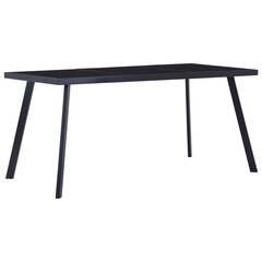 vidaXL Ruokapöytä musta 180x90x75 cm karkaistu lasi hinta ja tiedot | Ruokapöydät | hobbyhall.fi