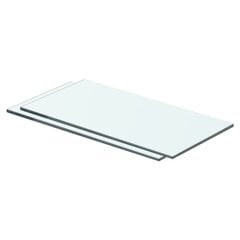 vidaXL Hyllyt 2 kpl kirkas lasi 40x15 cm hinta ja tiedot | Hyllyt | hobbyhall.fi