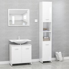vidaXL 3-osainen kylpyhuone kalustesarja korkeakiilto valk. lastulevy hinta ja tiedot | Ei määritelty Huonekalut ja sisustus | hobbyhall.fi