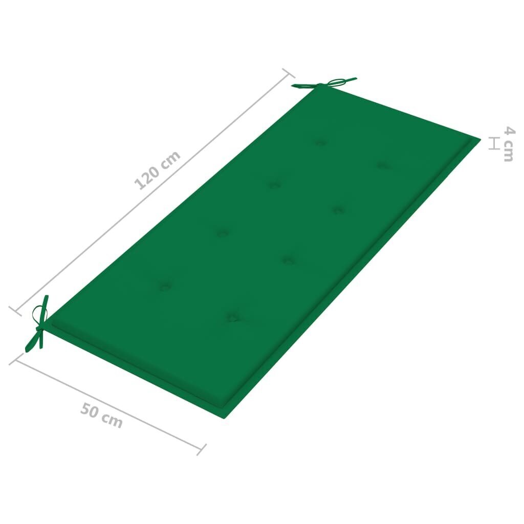 vidaXL 3-istuttava Puutarhapenkki tyynyllä 150 cm harmaa eukalyptuspuu hinta ja tiedot | Puutarhapenkit | hobbyhall.fi