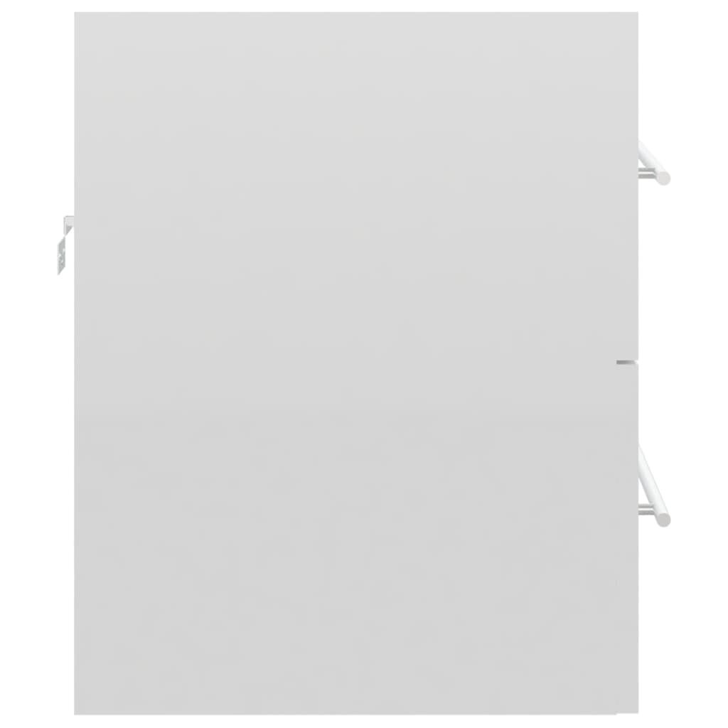 vidaXL Allaskaappi korkeakiilto valkoinen 60x38,5x48 cm lastulevy hinta ja tiedot | Kylpyhuonekaapit | hobbyhall.fi