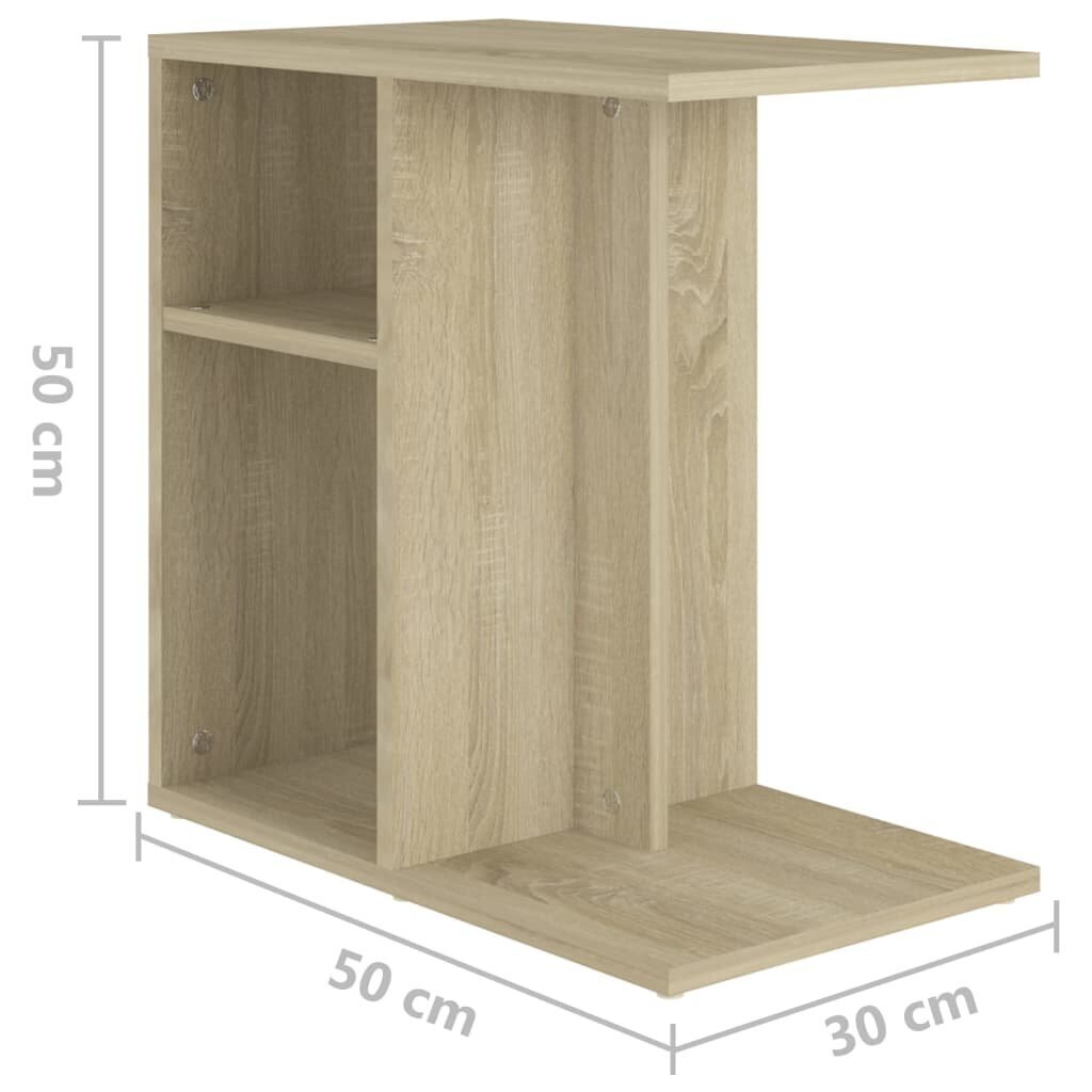 vidaXL Sivupöytä Sonoma-tammi 50x30x50 cm lastulevy hinta ja tiedot | Sohvapöydät | hobbyhall.fi