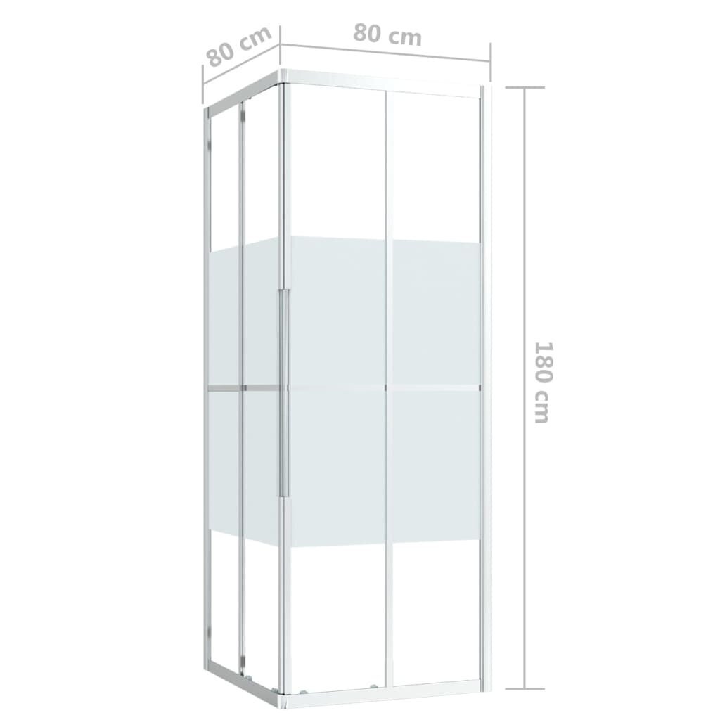 vidaXL Suihkukaappi ESG 80x80x180 cm hinta ja tiedot | Suihkukaapit ja suihkunurkat | hobbyhall.fi