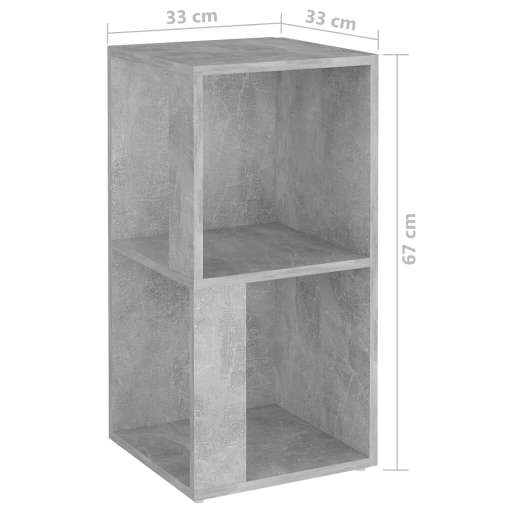 vidaXL Kulmakaappi betoninharmaa 33x33x67 cm lastulevy hinta ja tiedot | Olohuoneen kaapit ja lipastot | hobbyhall.fi